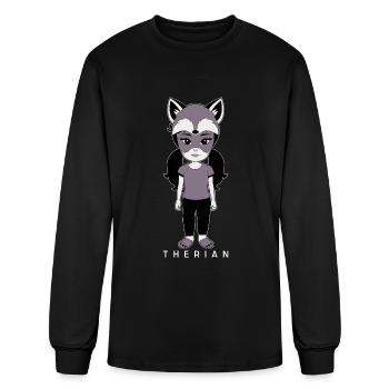 Therian Alter Otherkin Therian - Men's Long Sleeve T-Shirt - black - Front