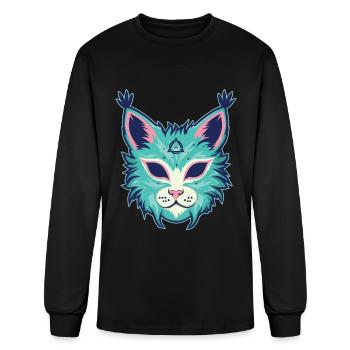 Therian Mask Alter Otherkin - Men's Long Sleeve T-Shirt - black - Front