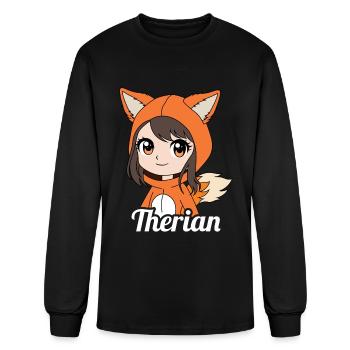 Therian Furry Alter Otherkin - Men's Long Sleeve T-Shirt - black - Front