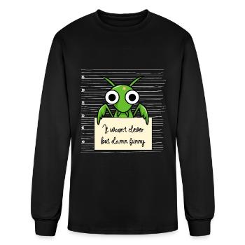 Mantis was not clever but funny - Men's Long Sleeve T-Shirt - black - Front