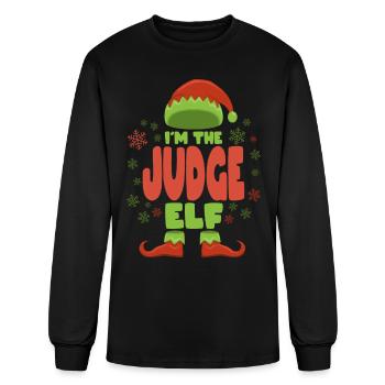 Judge Christmas Elf - Men's Long Sleeve T-Shirt - black - Front