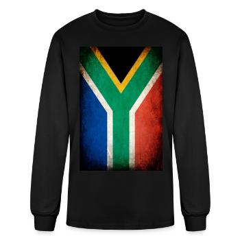 South Africa Flag - Men's Long Sleeve T-Shirt - black - Front