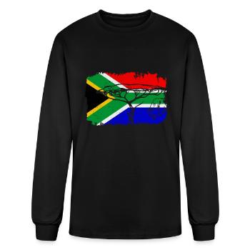 South Africa Flag - Men's Long Sleeve T-Shirt - black - Front
