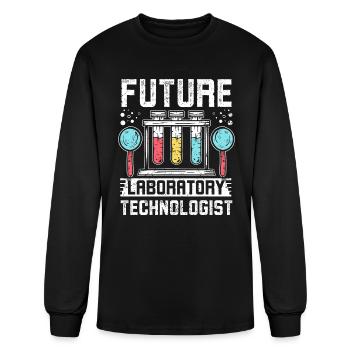 Future laboratory technologist - Men's Long Sleeve T-Shirt - black - Front