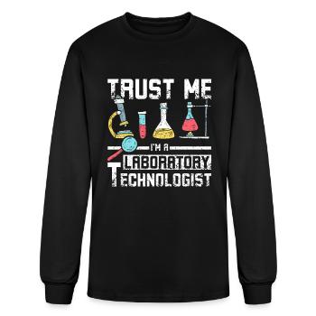 Trust me laboratory technologist - Men's Long Sleeve T-Shirt - black - Front