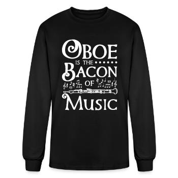 Oboe is the bacon of music - Men's Long Sleeve T-Shirt - black - Front