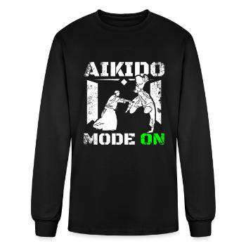 Aikido mode on - Men's Long Sleeve T-Shirt - black - Front