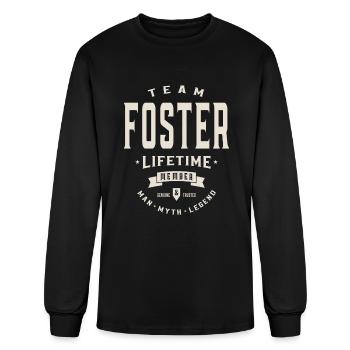 Foster Lifetime Member Personalized Name Foster - Men's Long Sleeve T-Shirt - black - Front
