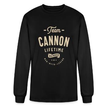 Team Cannon Lifetime Member - Name Cannon - Men's Long Sleeve T-Shirt - black - Front