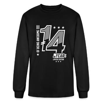Of Being Awesome 14 Years - 14th Birthday - Men's Long Sleeve T-Shirt - black - Front