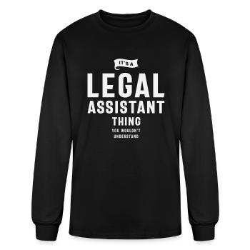 Funny Job Occupation Legal Assistant - Men's Long Sleeve T-Shirt - black - Front