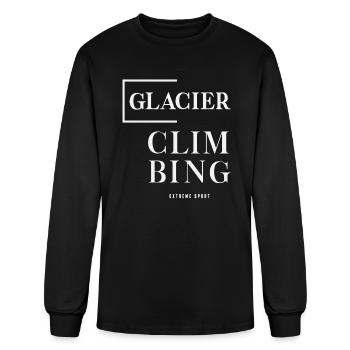 Sports extrêmes Escalade sur glacier - T-shirt à manches longues Homme - noir - Devant