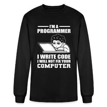 Programming Humor Software Developer - Men's Long Sleeve T-Shirt - black - Front