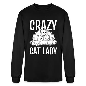 Crazy Cat Lady Cat Lover - Men's Long Sleeve T-Shirt - black - Front