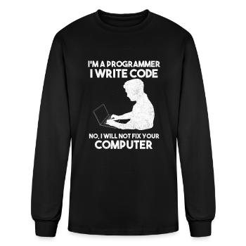Programming Humor Software Developer - Men's Long Sleeve T-Shirt - black - Front