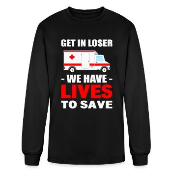 Funny Ambulance Driver - Men's Long Sleeve T-Shirt - black - Front