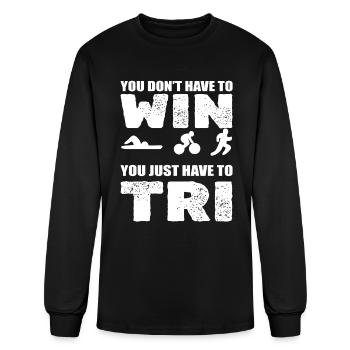 Triathlete Swim Bike Run Triathlete - Men's Long Sleeve T-Shirt - black - Front