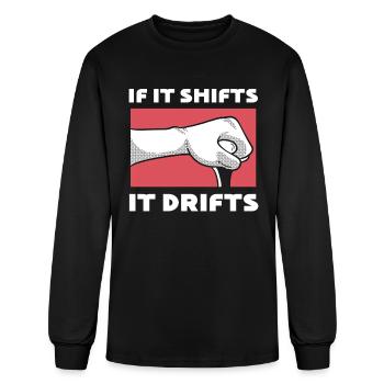 S’il se déplace, il dérive conducteur de voiture à la dérive - T-shirt à manches longues Homme - noir - Devant
