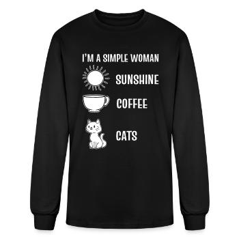 I'm A Simple Woman Pet Sitter - Men's Long Sleeve T-Shirt - black - Front