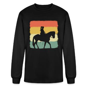 Equestrian Horse Rider - Men's Long Sleeve T-Shirt - black - Front