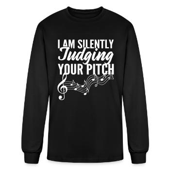 I'm Silently Judging Your Pitch Music Tutor - Men's Long Sleeve T-Shirt - black - Front