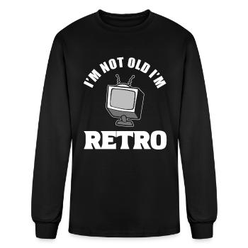 I'm Not Old I'm Retro Computer Technician - Men's Long Sleeve T-Shirt - black - Front