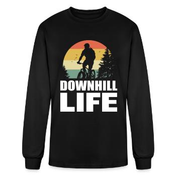 Mountain Biking Mountain Biker - Men's Long Sleeve T-Shirt - black - Front