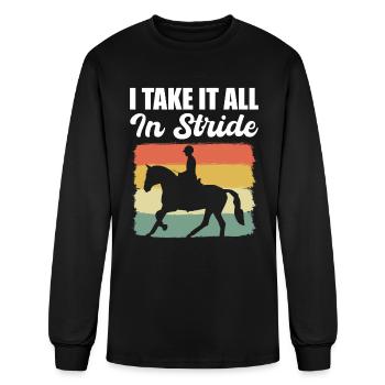 Horse Racing Equestrian - Men's Long Sleeve T-Shirt - black - Front