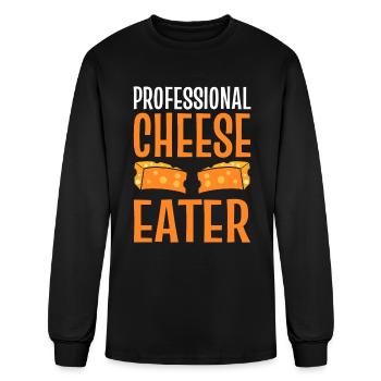 Cheese Lover Cheese Expert - Men's Long Sleeve T-Shirt - black - Front