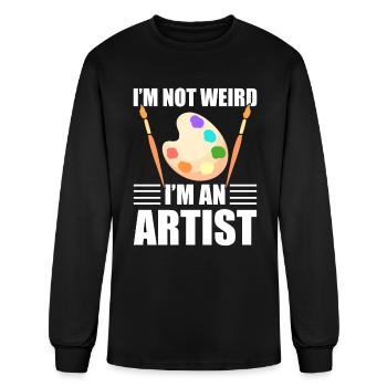 I'm Not Weird I'm An Artist Portrait Artist - Men's Long Sleeve T-Shirt - black - Front