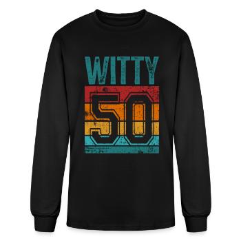 50e anniversaire 50 ans Spirituel 50 - T-shirt à manches longues Homme - noir - Devant