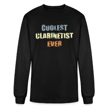 Funny Clarinetist - Men's Long Sleeve T-Shirt - black - Front