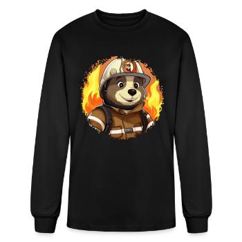 Fireman Mole - Men's Long Sleeve T-Shirt - black - Front