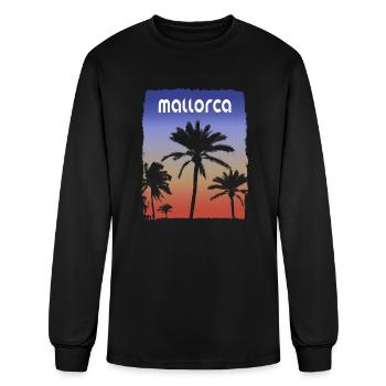 Mallorca Majorca Spain Sunset Vacation Souvenir - Men's Long Sleeve T-Shirt - black - Front