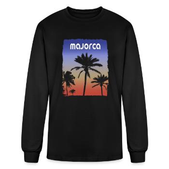 Majorca Mallorca Spain Sunset Vacation Souvenir - Men's Long Sleeve T-Shirt - black - Front