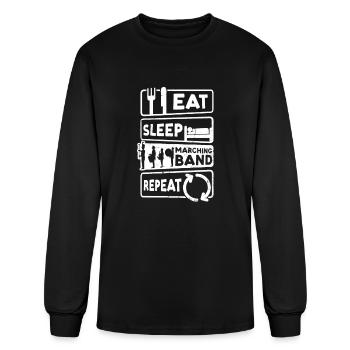 Marching Band Uniform Eat Sleep Repeat - Men's Long Sleeve T-Shirt - black - Front