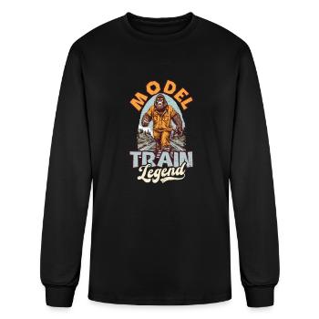 Model Railroad Model Train Legend - Men's Long Sleeve T-Shirt - black - Front