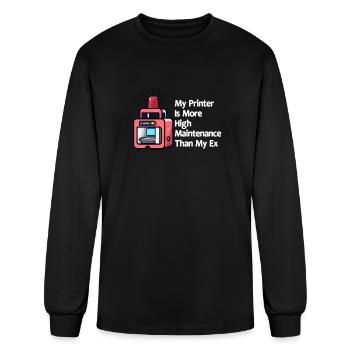 3D Printing More High Maintenance Than My Ex - Men's Long Sleeve T-Shirt - black - Front
