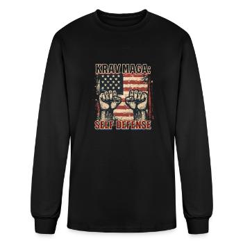 Krav Maga Self Defense - Men's Long Sleeve T-Shirt - black - Front