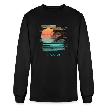 Artistic Majorca Spain Mallorca Palm Tree - Men's Long Sleeve T-Shirt - black - Front