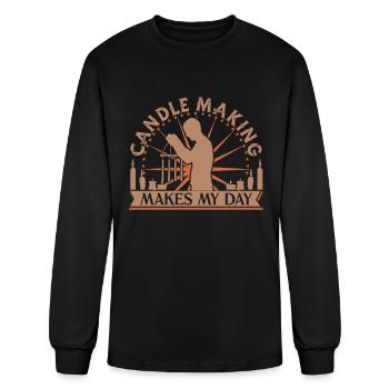Candle Making makes my day - Men's Long Sleeve T-Shirt - black - Front