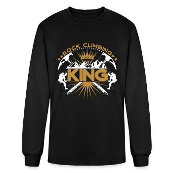 Rock Climbing King - Men's Long Sleeve T-Shirt - black - Front