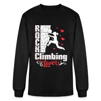 Rock Climbing Lover - Men's Long Sleeve T-Shirt - black - Front