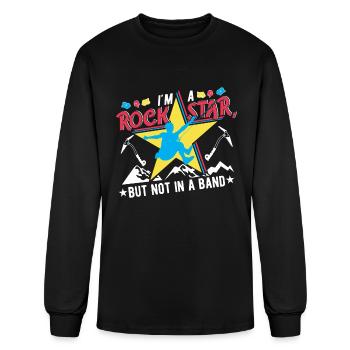 I'm a rock star, but not in a band - Men's Long Sleeve T-Shirt - black - Front