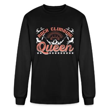 Rock Climbing Queen - Men's Long Sleeve T-Shirt - black - Front