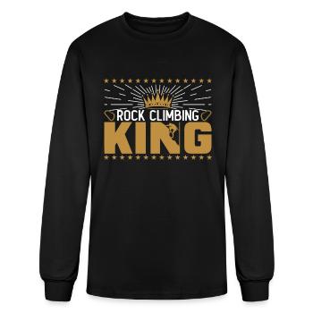 Rock Climbing King - Men's Long Sleeve T-Shirt - black - Front