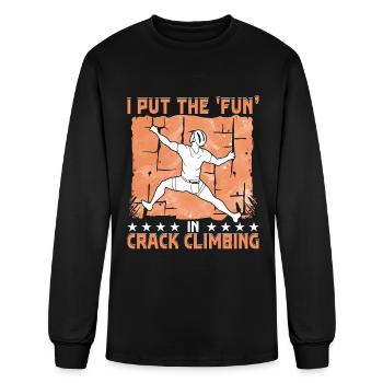 I put the 'fun' in 'crack climbing' - Men's Long Sleeve T-Shirt - black - Front
