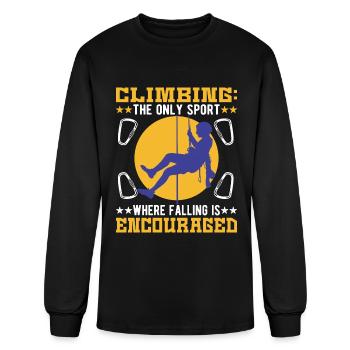 The only sport where falling is encouraged - Men's Long Sleeve T-Shirt - black - Front