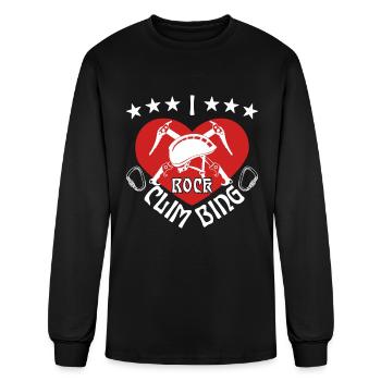 I rock climbing - Men's Long Sleeve T-Shirt - black - Front