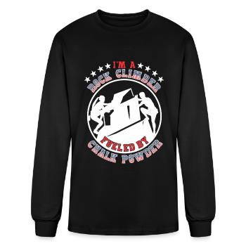 I'm a Rock Climber fueled by Chalk powder - Men's Long Sleeve T-Shirt - black - Front